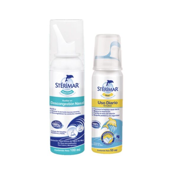 Pack Stérimar Hipertónico 100ml y Stérimar Bebé 50ml