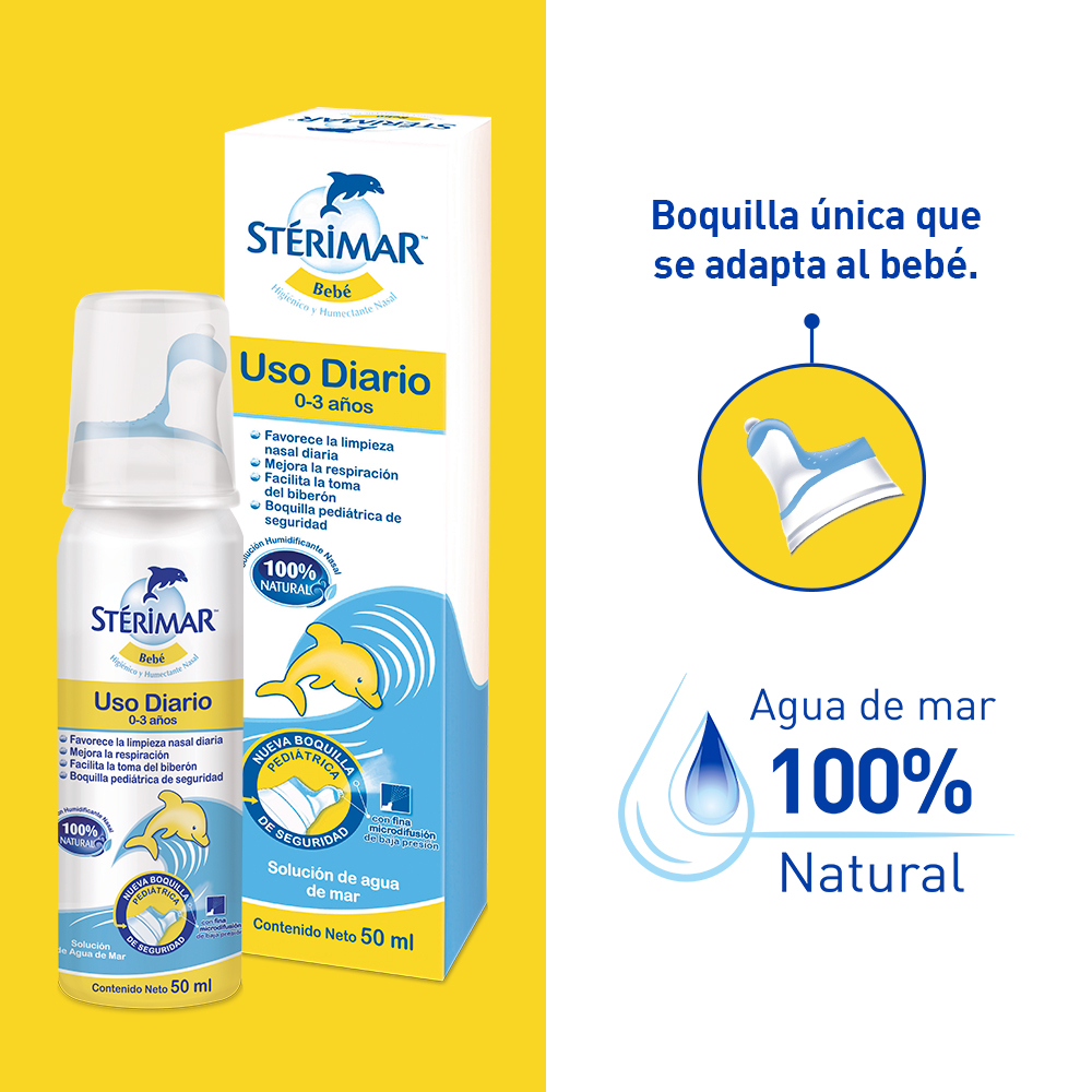 STERIMAR BEBE LIMPIEZA NASAL AGUA DE MAR MICRODIFUSIÓN 50 ML