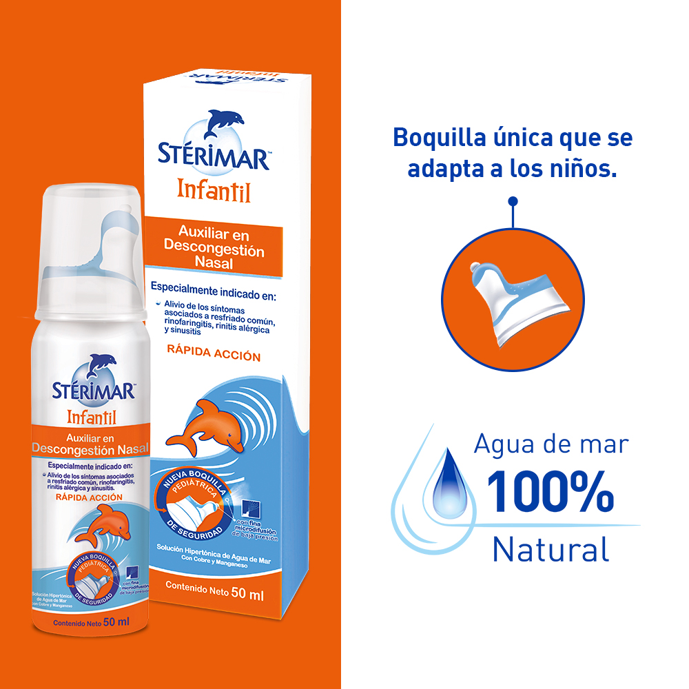 Sterimar Bebe Limpieza Nasal Agua De Mar MicrodifusiÓn 50 Ml